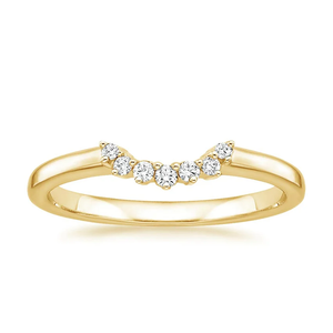 Juego de anillos de Bodas de Oro Royal Glow de 10K para mujer, estilo bonito, corte redondo delicado, curvo, cultivado en laboratorio, potenciador de diamantes, anillos finos - Product Image 2
