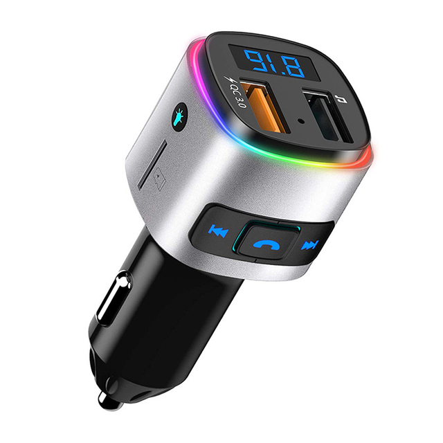 Hot Dual Usb Car Charger Handsfree Car Kit Mp3 Player Car Fm Transmitter Wireless Fm Modulator Transmitter