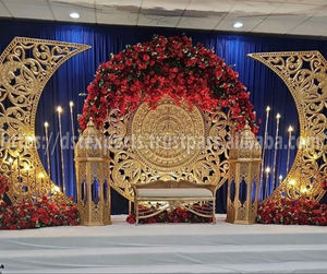 กรอบฉากหลังเวทีงานแต่งงานสุดโรแมนติกของตกแต่งอินเดีย DST exports แผงสำหรับงานแต่งงานงานต้อนรับเวทีราคาโรงงานสหราชอาณาจักร - Product Image 5