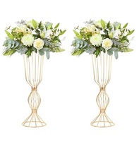 Support de fleurs de mariage en or centres de table géométriques en métal pour table, présentoir de décoration de fête de mariage produit Offre Spéciale