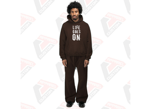 Ensemble de survêtement d'hiver pour homme, ultra confortable et élégant, 2 pièces, respirant, 100% polyester, motif uni - Product Image 5