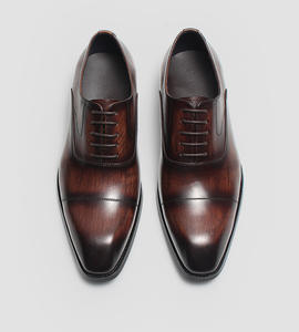 Chaussures habillées classiques en cuir, Oxfords formels pour affaires, semelle antidérapante pour le bureau, mariage, fête, chaussures en cuir pour hommes - Product Image 2