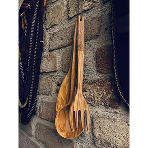 Ensemble de couverts en bois pur avec finition naturelle, adapté aux dîners élégants et aux tables de desserts de mariage, fabriqué à la main en Inde - Product Image 2