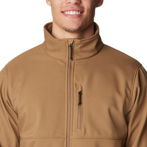 Veste Softshell pour hommes avec logo personnalisé vêtements d'hiver avec poches pour vêtements de plein air vestes de plein air Softshell coupe-vent pour hommes - Product Image 5