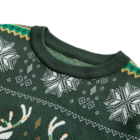 Pull de Noël unisexe en polaire tricotée respirante à séchage rapide en nylon/acrylique, grande taille, collection hiver 2025, vente en gros, transfert par sublimation