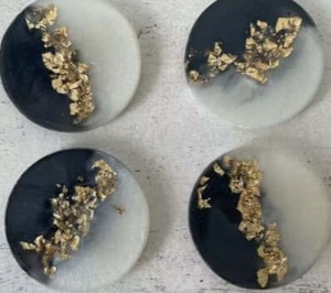 Resin Coasters for Home <b>Table</b> <b>Protection</b> Drinkware Accessory Wholesale India - Product Image 2