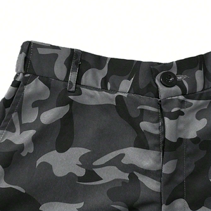 High Quality Men's <b>Camo</b> Cargo <b>Shorts</b> Custom Printed Logo 100% Cotton Breathable Casual Wear Eco-Friendly and Long - Product Image 2