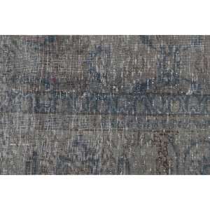 Tapis vintage 6,4 x 9,4 pieds, grand tapis turc, tapis gris uni - Product Image 5