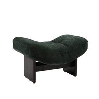 Fauteuil de loisirs en tissu vert minimaliste moderne avec pieds en bois pour la maison, le salon, le bureau à domicile et les meubles d'appartement