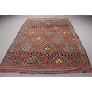 Alfombra Turca de 6,1x8,7 pies, Alfombra Vintage Grande, Alfombra Persa Marrón Rojiza - Product Image 1