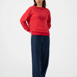 Venta caliente sudadera de mujer 100% algodón transpirable cómodo diseño de moda con logotipo frontal al por mayor para la temporada de invierno - Product Image 6