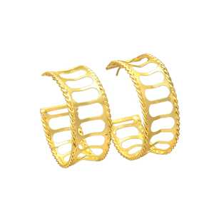 Recién llegado, brazalete de diseño auténtico simple chapado en oro para mujer y Niña - Product Image 1