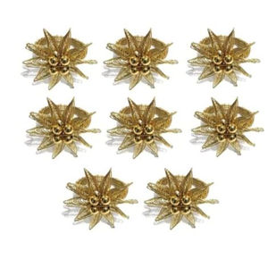 Nouvel arrivage Décoration de table à manger au design antique Serviette de table Laiton Métal Or Anneau de serviette Porte-mouchoirs au meilleur prix - Product Image 6