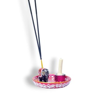 Handcrafted Lac <b>Incense</b> Holder Modern Elephant Jewel Stick & <b>Cone</b> Burner Stand - Product Image 2