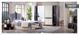 Imperator ชุดห้องนอนตุรกี, ตู้เสื้อผ้ากระจกหัวเตียงมีไฟเตียงคิงไซส์2025 - Product Image 5