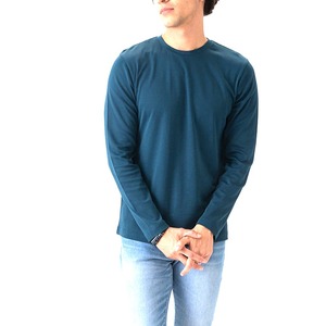 T-shirt à manches longues en coton imprimé personnalisé pour homme, coupe ajustée et unie - Product Image 4