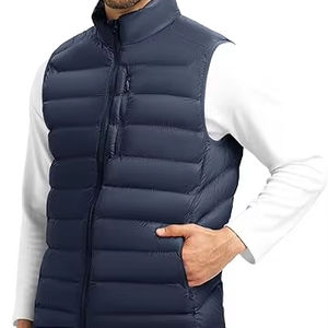 Venta Directa de Fábrica, Chaleco Acolchado con Cierre y Cuello en V, Personalizable, Transpirable, de Alta Calidad, para Hombre, Invierno, Casual - Product Image 1
