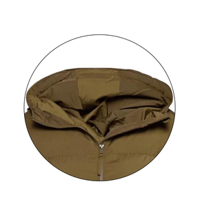 Veste matelassée en toile décontractée pour hommes en grande taille, respirante, en fourrure de mouton, fermeture éclair, coupe-vent et chaude - Product Image 6