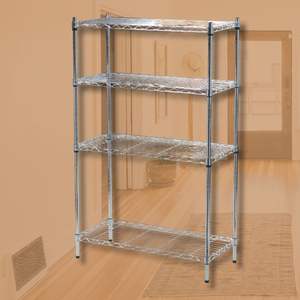 Estantes de almacenamiento de alambre cromado asequibles para el hogar y la cocina - Product Image 1