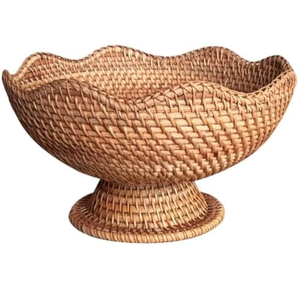 Tendance chaude rotin naturel trois couches multifonction plateau non pliant bol de fruits support de stockage pour la maison hôtel Restaurant - Product Image 5