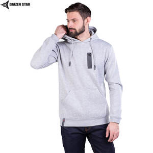 Sweat à capuche oversize pour homme en molleton 100% coton, écologique, respirant, coupe-vent, uni, logo personnalisé sur le devant, 420/500 - Product Image 4
