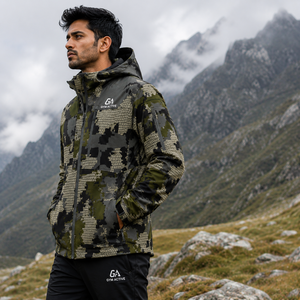 Blouson bomber camouflage pour homme, imperméable, coupe-vent, à capuche, pour la randonnée en plein air, logo personnalisé OEM - Product Image 4