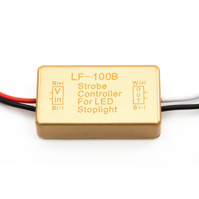 New 1x PA LED Brake Stop Light Continuously Pulsing Strobe Flash Module Controller 12V Plug-and-Play Universal Fitment Auto Car