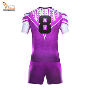 Fabricante de Pakistán 100% poliéster hecho sublimación Rugby uniforme cómodo tela estilo Rugby uniforme - Product Image 3