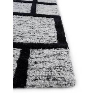 พรมขนสัตว์ผสมวิสโคสสีเทาดำลายเรขาคณิต สำหรับบ้าน ห้องนอน ทางเดิน รูปทรงสี่เหลี่ยมผืนผ้า หนา 10 มม. วัสดุ PVC รุ่น Tnq-239(Cm-01) - Product Image 4