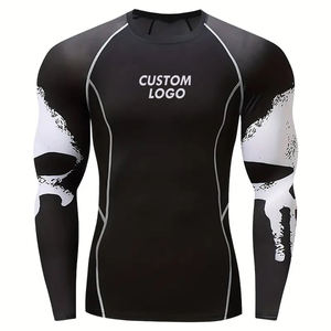 Rashguard de Manga Larga para Entrenamiento MMA, Último Estilo, Transpirable, Hecho a Mano, Color Personalizado en Contraste, Secado Rápido, Poliéster/Spandex/Nylon - Product Image 1