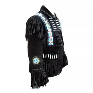 Veste de cow-boy noire et unie pour hommes, accessoire de mode d'hiver personnalisé en gros - Product Image 6