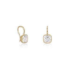 Pendientes de diamante con corte almohadilla estilo mina antigua - Product Image 3