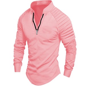 Chemise de sport décontractée pour homme à manches courtes avec col rond, en tissu tricoté respirant, coupe régulière, pour l'automne - Product Image 6