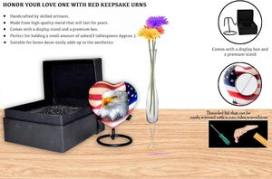 หัวใจโลหะสำหรับเผาสำหรับสัตว์เลี้ยงหรือทารกอุปกรณ์งานศพสไตล์อเมริกันคลาสสิก - Product Image 3