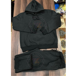 Sudaderas con capucha ajustadas personalizadas de lana de algodón para hombre, chándal cálido de otoño e invierno para correr informal, venta al por mayor, pantalones activos - Product Image 4