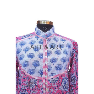 ชุดเดรสผ้าฝ้ายพิมพ์ลายดอกไม้ลำลองมินิเดรสผ้านุ่มใส่อยู่บ้านแขนพองลำลองทรงหลวมสำหรับฤดูร้อน - Product Image 4