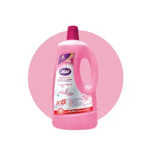 Obay Pink Floor Cleaner 1900ml X6 Power Formula Secagem Rápida Detergente Líquido Antiaderente Limpeza do Chão