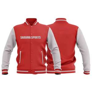 Chaqueta Universitaria de Alta Calidad con Cuerpo de Lana y Mangas de Cuero, Fabricante de Chaquetas Universitarias con Logotipo Personalizado, Estilo Universitario Pesado - Product Image 2