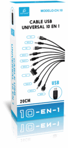 Portable 10-in-1 USB <b>Charging</b> <b>Cable</b> 20 cm with Plastic Material Compatible with Various Devices - Product Image 5