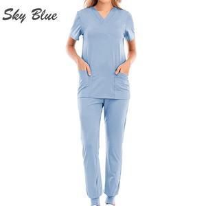 Conjunto de Enfermería de moda para mujer, conjuntos de enfermera, uniforme de hospital, fábrica de Enfermería Médica, uniforme al por mayor, uniformes de hospital de verano - Product Image 6