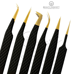 Pince à épiler d'extension de cils noirs élégants de Beauty Concept International pointe pointue en acier inoxydable pour une utilisation en salon nouveau modèle - Product Image 5