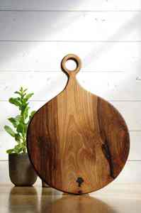 Quality Acacia Wood Paddle Board with Durable Handle for Chopping Serving and Cutting Cheese in Kitchen - Product Image 3