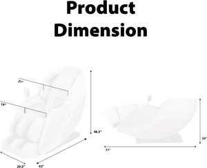 Sillón de Masaje Shiatsu, Reclinable de Cuerpo Completo, Gravedad Cero, Eléctrico, con Rodillo para Pies y Aire Incorporados - Product Image 2