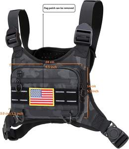 Custom Lightweight Waterproof <b>Running</b> Vest Front Chest Pack with Built-In Phone Holder Anti-Theft Sports Chest Rig Bag for Men - Product Image 2