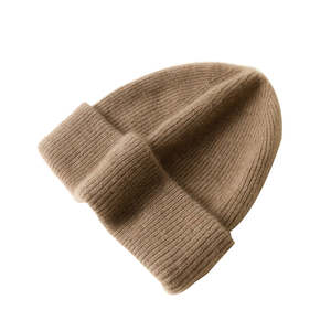 หมวกบีนนี่ไหมพรมถักสำหรับผู้ชาย ดีไซน์ทันสมัย อุ่นสบายสำหรับฤดูหนาว ผลิตจากขนสัตว์แท้ 100% มีจำหน่ายหลายขนาดและหลายสี - Product Image 6