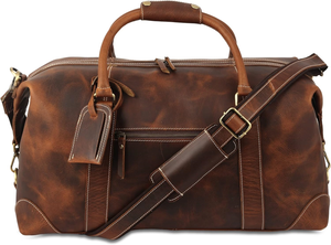 Bolsa de Viaje Unisex de Cuero Genuino con Cierre, Logotipo Personalizado, Color Personalizado, Gran Capacidad, Portátil, Impermeable, para Negocios o Fin de Semana - Product Image 6