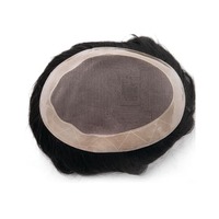 Vente en gros de perruques Lace Front 100% cheveux humains brésiliens, faites à la main, Remy Double Drawn, qualité supérieure, pour hommes, transparentes et respirantes