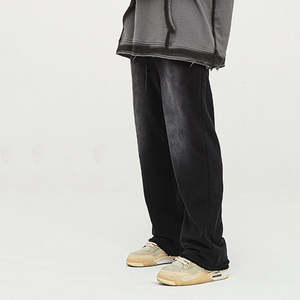 Latest Fashionable Hot Sale Men's Acid Wash Lightweight Casual Mid Waist <b>Trousers</b>-Premium Quality 100% Cotton Low MOQ - Product Image 2