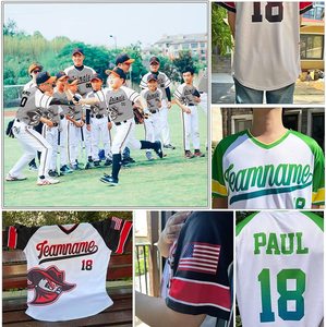 Maillot de baseball personnalisé à sublimation avec design dégradé, vêtements d'équipe sportive, manches courtes, boutons, uniforme de baseball - Product Image 6