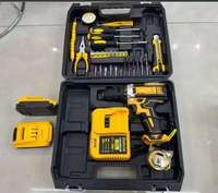 Kits de destornilladores eléctricos multifuncionales de 21V, destornilladores de batería recargable, juego de herramientas de taladro de impacto inalámbrico portátil